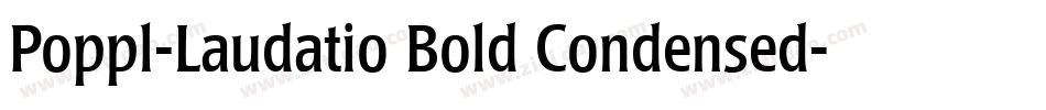 Poppl-Laudatio Bold Condensed字体转换